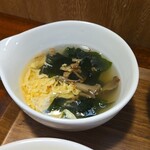 キッチン ブルー グローブ - わかめ&玉子スープ