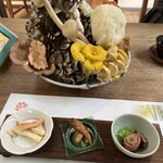 きのこ料理 創士庵 - キノコの山をbackに前菜を♡