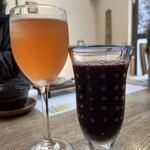 きのこ料理 創士庵 - 乾杯ドリンク　カムカムジュース＆ブドウジュース