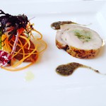 キハダ鮪タルタル、鶏ロースト