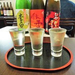 奥出雲 そば処 一福 - 出雲の地酒３種飲み比べ