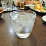 奥出雲 そば処 一福 - 芋焼酎ロック(吉兆雲海)