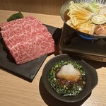 HAJIME - ふらの和牛ロース(赤身)しゃぶしゃぶセット4000円