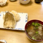 天ぷら よこい - ●二皿目（＋味噌汁）
      ・鰆
      ・鱧
      ・鱚