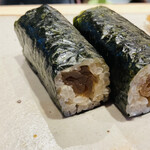 すしやのたい悟 - 干瓢巻き　常連さんお勧め。私も〆の筆頭なるは干瓢巻きと思ってます。お店による！とも。たい悟さんなら間違いない！山葵利かせた干瓢巻きを訪問三回目にして追加注文できた記念の一貫☆