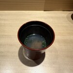 鮨 一 - 蛤とふぐねぎのお吸い物