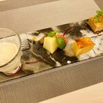 ビストロ プレザン - デザートプレート✨味も去ることながらプレートに粉砂糖でデザインを施され彩りよく女心を鷲掴みするセンスが素敵