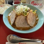 くるまやラーメン - ねぎ味噌ラーメン+チャーシュー3枚