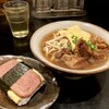 沖濱そば - 【ランチ】ポーたまおにぎり、ソーキそば