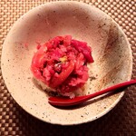 魚幸水産 - シンプルに海苔を敷いてワサビをのせたマグロ丼❤