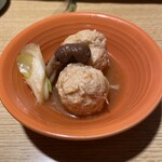 あじ路 - お通しの鳥つくね