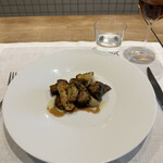 シャントレル - 6皿目
      セップ茸のソテー、栗