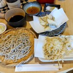 江戸そば マルノ - シマゾイ天セット＋白魚のかきあげ