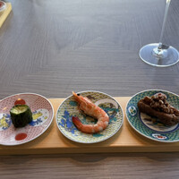Series the Sky - 海老紹興酒付け、肉どうふ、きゅうり漬物