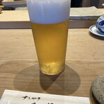 すしやのたい悟 - キンキンに冷えた生ビール