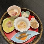 すし処 元禄 - 小鉢6品盛り