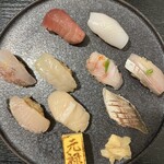 すし処 元禄 - 寿司9品とたまご