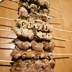 ヤキトリ大蔵 - ハツ　ハツモト　レタス巻