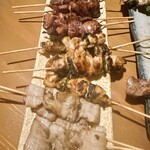 ヤキトリ大蔵 - 豚バラ　モモネギ　レバー