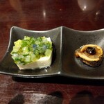 寿司肴地酒 天晴 - 本日の先付け二種