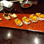 寿司肴地酒 天晴 - ウニ、穴子