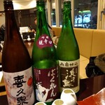 寿司肴地酒 天晴 - 岩手の浜千鳥、青森の喜久泉、山形のばくれん