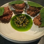 Oil  - Chocolate Cremeux、紫蘇とケッパー