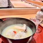 礒田 - 香り立つ鱧と松茸と銀杏の擦り流し！　沁みますなぁ