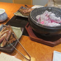 かに道楽 銀座八丁目店 - ズワイ蟹炭火焼き