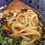 麺家 たけ田 - つけ汁に麺投入