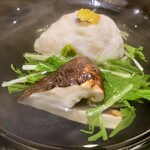 食堂こなん - 椀物 海老真薯 木耳 松茸