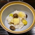 食堂こなん - お凌ぎ 秋の味覚の飯蒸し