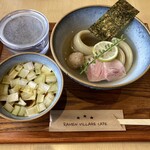 RAMEN VILLAGE CAFE - 昆布水つけ麺(醤油)(1400円込)