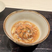 すし 零 - 自家製飛竜頭　菊花カニ餡掛け