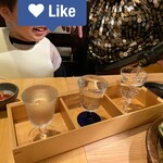 肉魚地酒 やすおか - 利き酒 3種