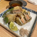 肉魚地酒 やすおか - レンコン明太挟み揚げ