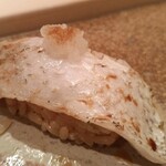 鮨 銀座 おのでら - ノドグロの炙り