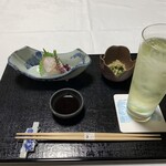 山ばな平八茶屋 - 先付と向付