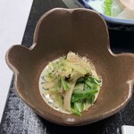 山ばな平八茶屋 - 松茸と水菜のお浸し
