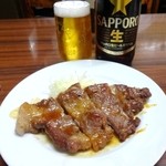 倉井ストアー - 豚ステーキとクロラベル♪
