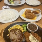 ココス - かきフライ&ハンバーグ定食