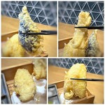 鮨 酒 肴 杉玉 - ＊茄子・鱚・烏賊・さつまいもなど。多分天ぷら粉を使用されているのかと（違ったらゴメンナサイ） 天種は普通ですが、衣が硬めでした。(__;)