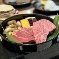 鉄板焼 銀明翠 - サーロイン　フィレ　焼き野菜