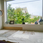 手打ち蕎麦 はま吉 - 店内にあるそば打ち台。