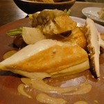 レストランユニック - poulet de bress roti sauce creme de morille