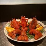 銀座 上瀧 - 唐津産スジアラとオマール海老の松茸ソース