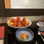 銀座 上瀧 - 唐津産スジアラとオマール海老の松茸ソース