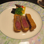 三養荘 - 和牛ヒレかつれつ