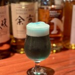 ベイスターズ祝　青いビールのカクテル