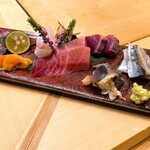 築地寿司清 伊勢丹浦和店 - お任せでお願いしたお造りの盛り合わせ(8品)